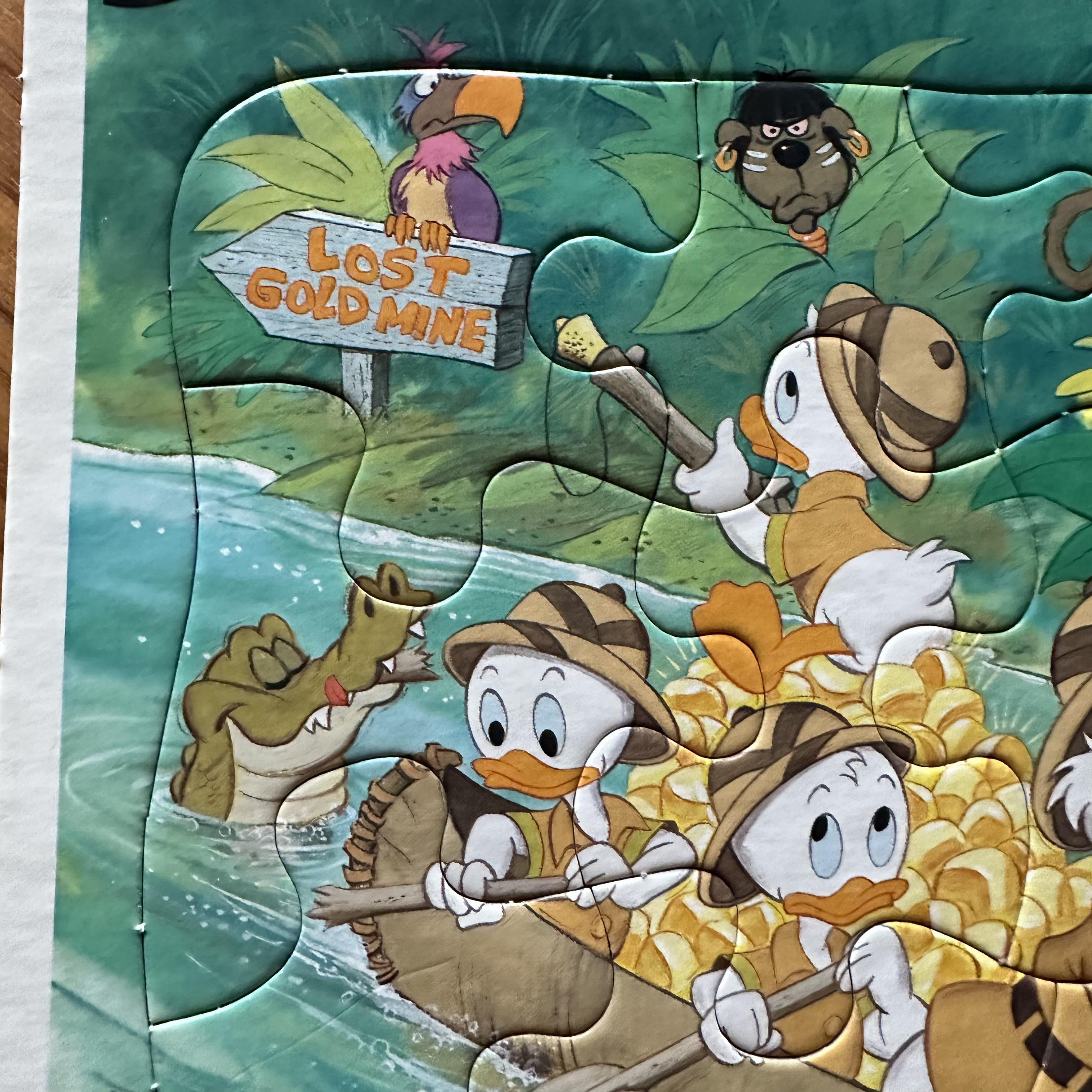 Vintage Duck Tales Tray Puzzle, Vintage Walt Disney, Donald Duck