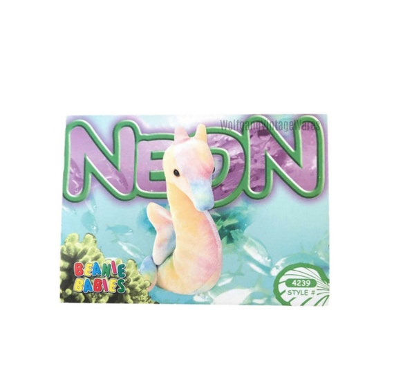 neon ty beanie baby value