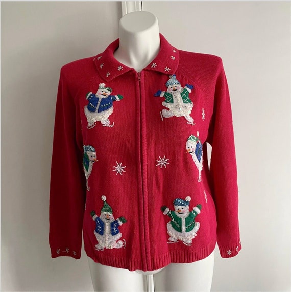 Ugly Christmas Sweater, Size L, Holiday Sweater, S