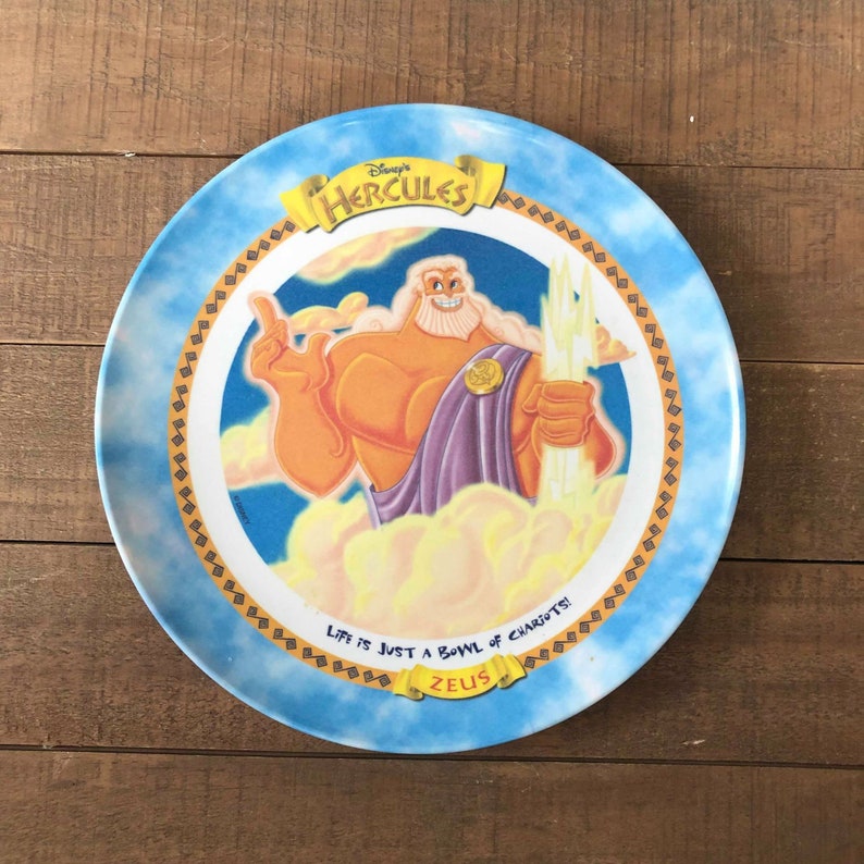 Zeus From Hercules Dinner Plate Disney Dinner Plate Vintage Etsy