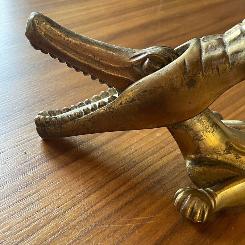 LARGE Vintage Brass Nutcrackers Novelty Alligator Etsy