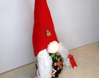 Gingerbread Girl Gnome Holiday Doll Christmas Decor Plush