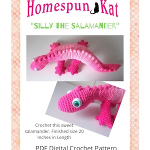 Silly the Salamander Crochet Amigurumi PDF Digital Download Pattern image 1