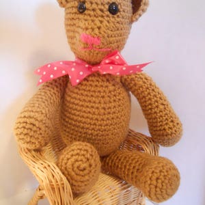Ginger Bear TeddyBear Crocheted PDF Pattern Instant Download Stuffed Toy