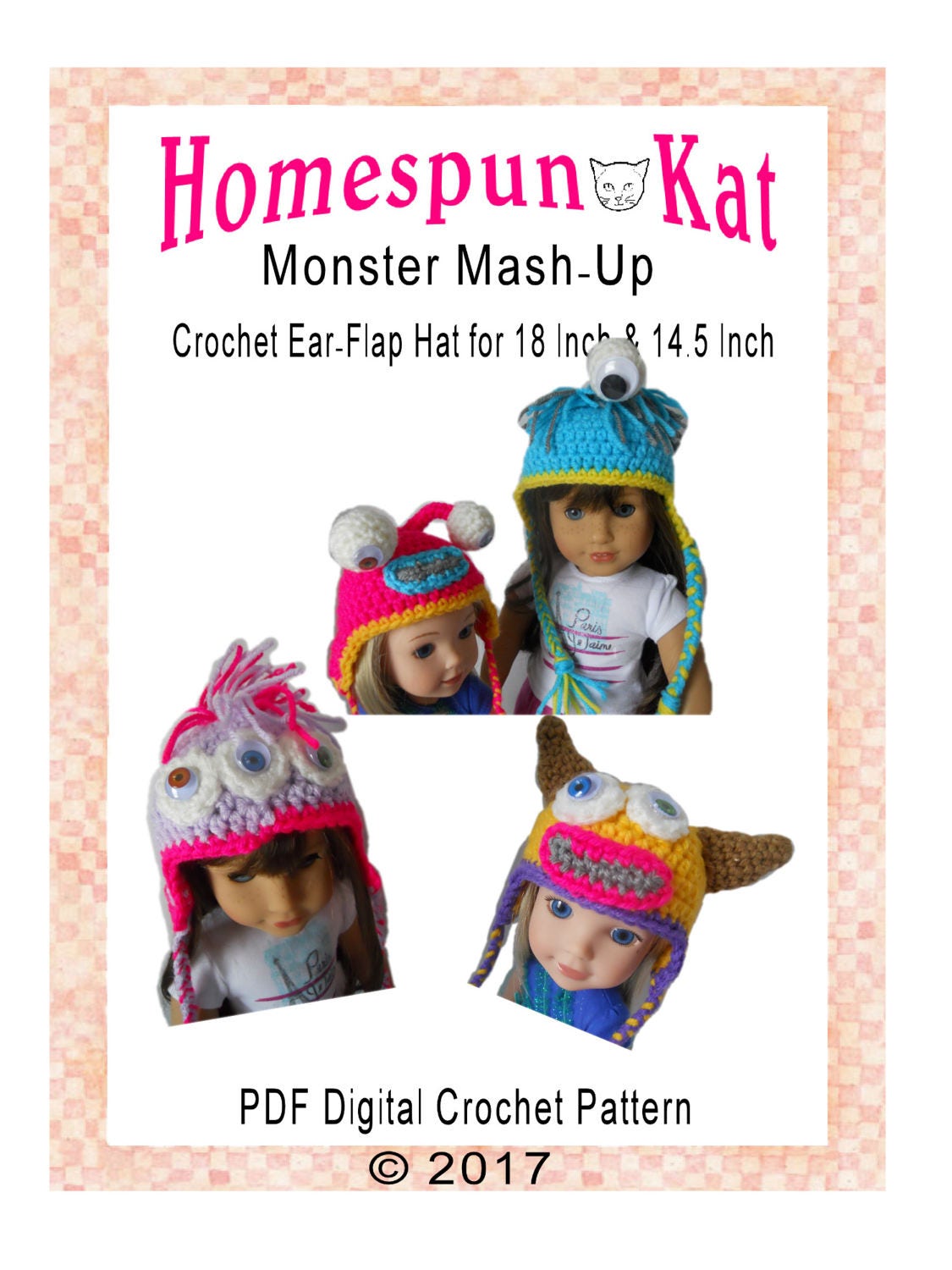 Monster Mash Up Doll Ear Flap Hat
