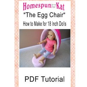 How to Make Egg Chair 18 Inch Doll Furniture Tutorial PDF Digital Download