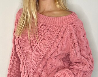 Vintage 90s Off-White Long Basic Sweater with Keyhole Bow on Back Knit Top Ladies