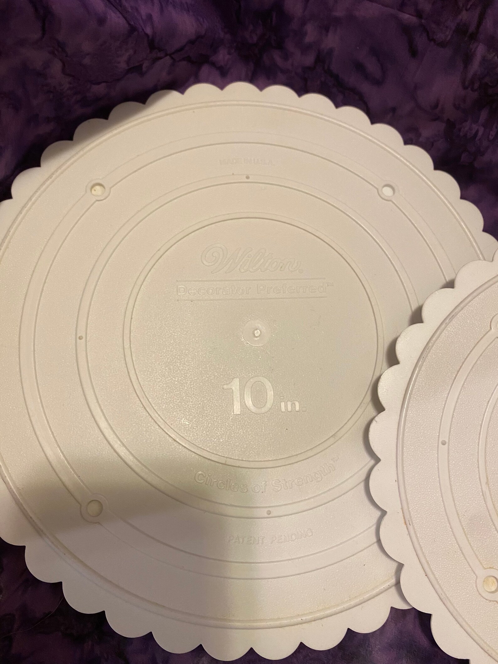 Wilton scalloped cake separator plates Etsy