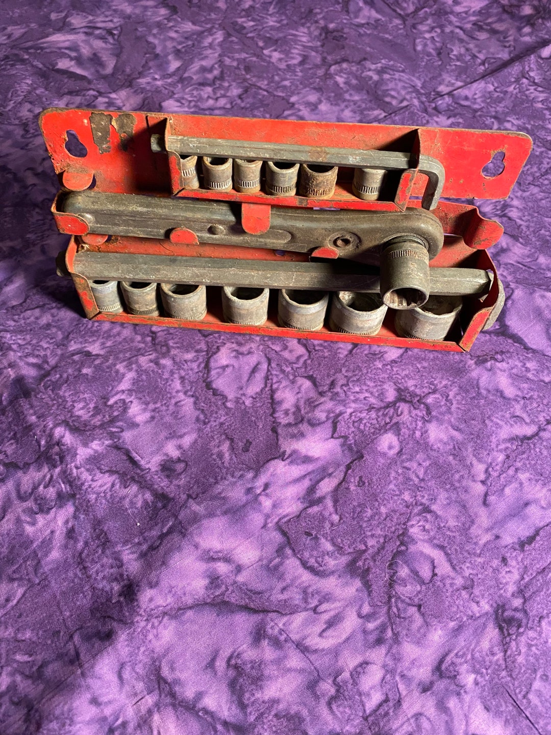 Vintage Socket Wrench Set With Holder Etsy