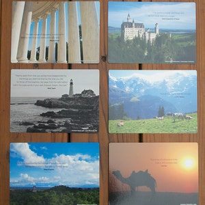Blank 5x7 NOTE CARDS / POSTCARDS - assorted Travel Photographs (set of 12)