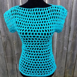Boho Crochet Top Handmade Gift for Her. Tunic Crochet Beach Cover Up for Summer or Spring. Crochet Lace Top Cotton Crochet Tunic Shirt.