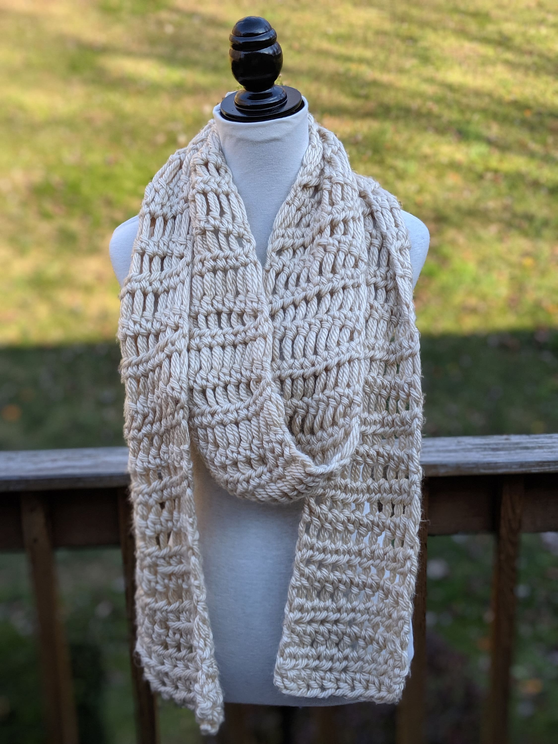 Oversized Crochet Chunky Scarf Women, Thick Winter Scarf Crochet ...