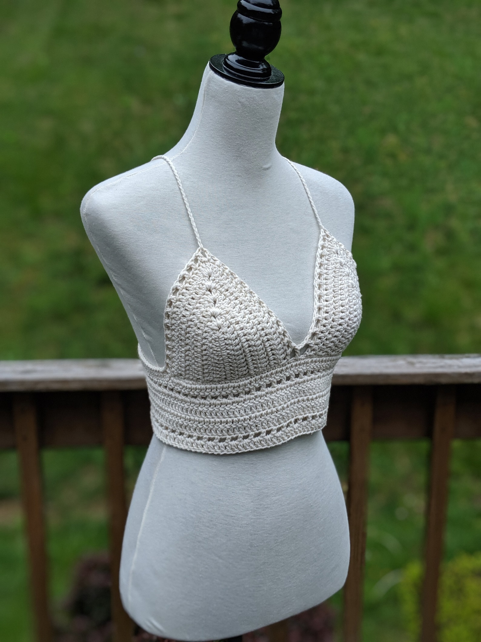 Beige Long Sleeve Crochet Crop Top with Lace Details