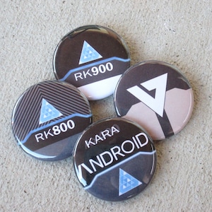 Button / Pin Set inspired by Detroit Become Human video game