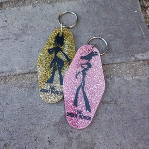 Hazbin Hotel inspired Retro Motel Room Keychain
