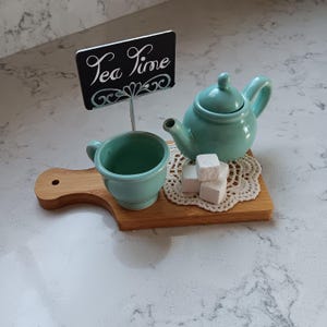 Tea Time miniature scene decoration