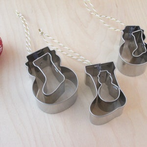 Stockings and Snowmen Cookie Cutter Christmas Tree Ornament / Decoration set (of 3)