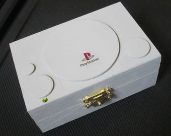 PlayStation One game console facsimile (miniature) trinket / jewelry box, dice holder, etc.
