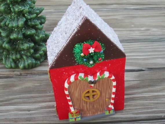 Elf House Santa/'s Workshop Christmas trinket jewelry ring box