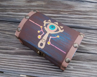 Legend of Zelda: Breath of the Wild inspired brown treasure chest trinket / jewelry box