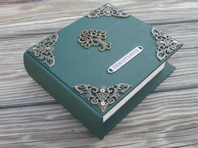 Tree of Life Book Box with pull out drawer trinket / jewelry box image 6