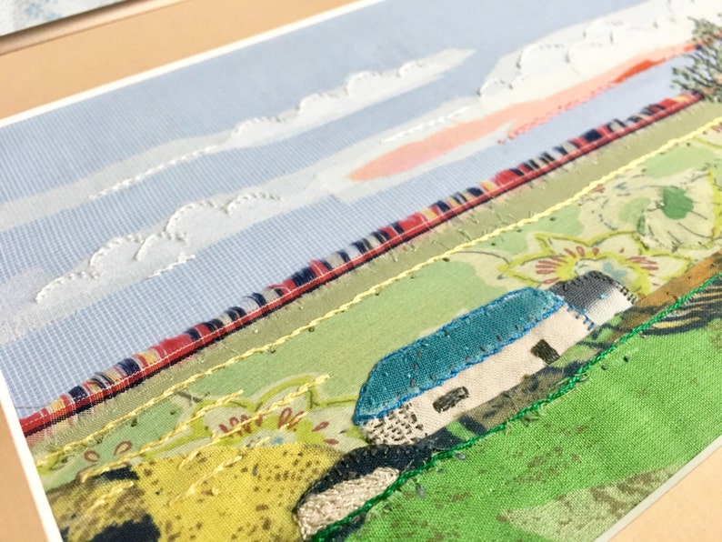 Framed Textile Landscape Art Hand Embroidery Art Dutch Etsy