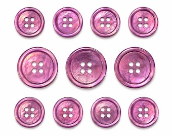 Pink Mother of Pearl Buttons Set for suit jacket, blazer, or sport coat
