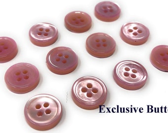 Pink Mother of Pearl Dress Shirt Buttons Set