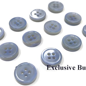 Sky Blue Mother of Pearl Dress Shirt Buttons Set