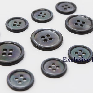 Smoke Mother of Pearl Buttons Set for suit jacket, blazer, or sport coat. High quality!
