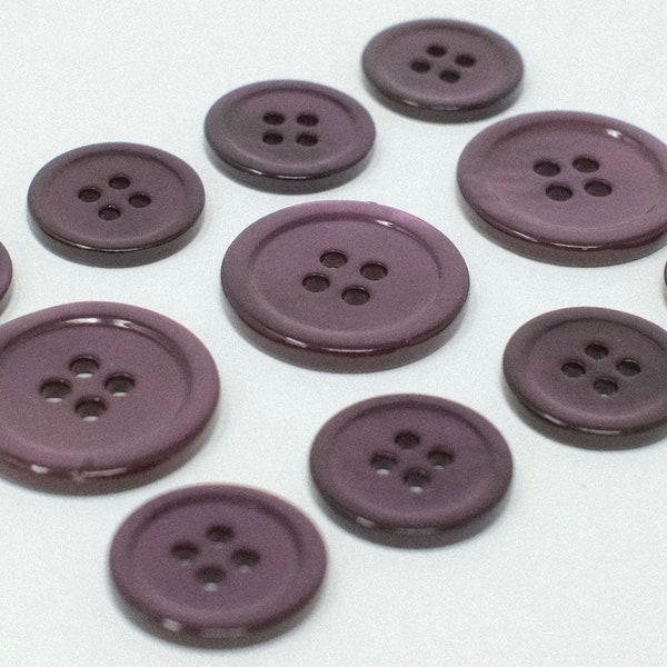 Purple Mother of Pearl Buttons Set for suit jacket, blazer, or sport coat. High quality