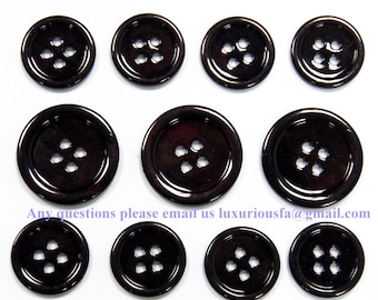 Black Mother of Pearl Buttons for suit jacket, blazer, or sport coat. High quality! 1 - set