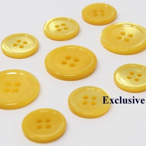 Yellow Mother of Pearl Buttons Set for suit jacket, blazer, or sport coat