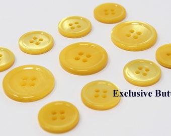 Yellow Mother of Pearl Buttons Set for suit jacket, blazer, or sport coat