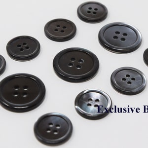 Grey Luxurious Shell Buttons Set for suit jacket, blazer, or sport coat. High quality