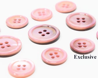 Set di bottoni in madreperla rosa per giacca, blazer o cappotto sportivo