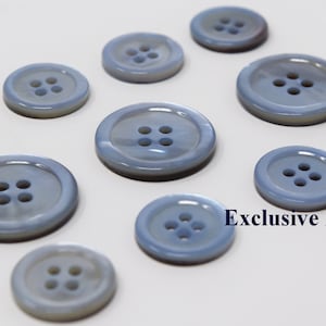 Sky Blue Mother of Pearl Buttons Set for suit jacket, blazer, or sport coat
