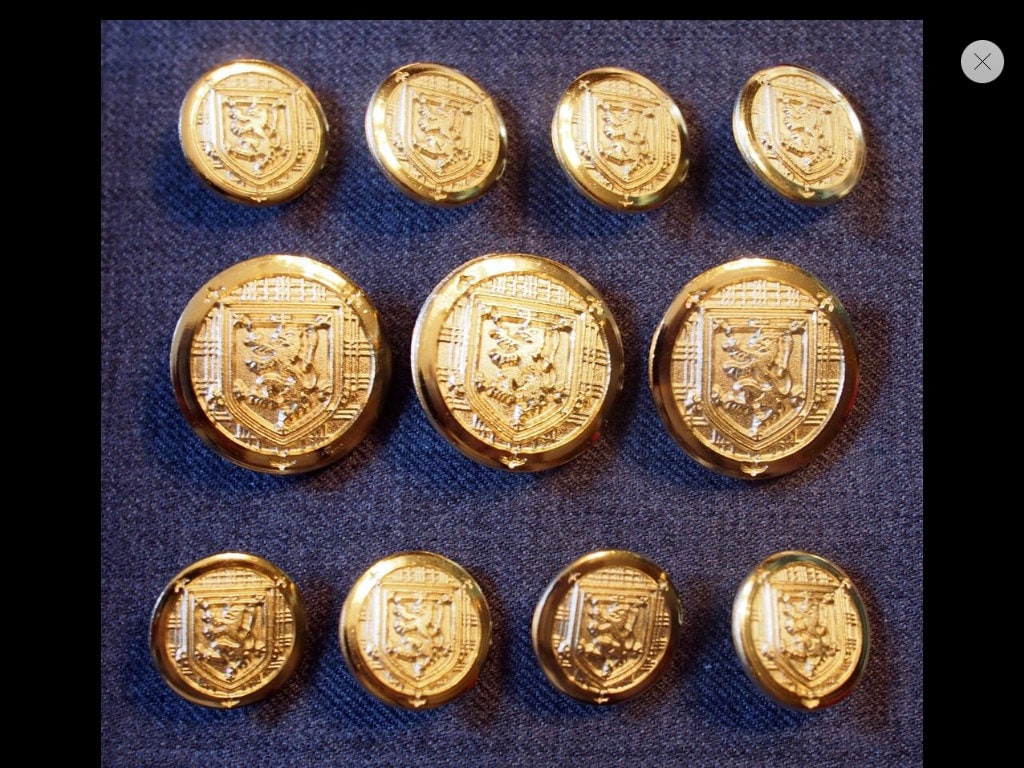 Gold blazer sales buttons mens