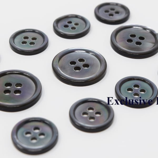 Light Grey Mother of Pearl Buttons Set for suit jacket, blazer, or sport coat. High quality!