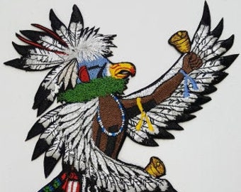 Eagle Dancer, Eagle Kachina Embroidered Patch 10.5&quot; x 6.9&quot;
