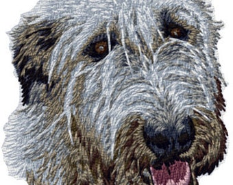 Irish Wolfhound Dog Embroidered Patches Comes in different sizes 2&quot; 3&quot; and 4&quot;