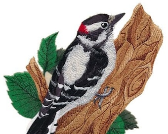 Downy Woodpecker Embroidered Patch