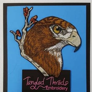 Red-Tailed Hawk, Embroidered Patch 5.2 x 5 image 2