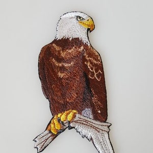 Bald Eagle, Birds of Prey Embroidered Patch, comes in 2 sizes but can be made bigger