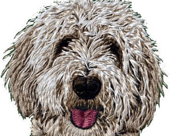 Doodle Dog Goldendoodle Labradoodle Dog #2 Cream Colored Embroidered Patches