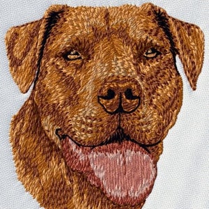 American Pitbull, Pit Bull Terrier Dog Brown Embroidered Patches