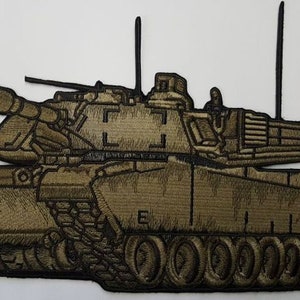 Panzer, M1 Abrams Tank Patch, gestickt, 30 x 17 cm