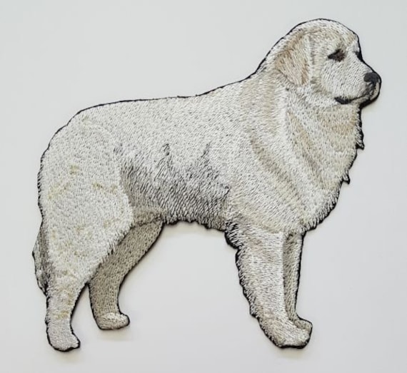 Great Pyrenees Dog Embroidered Patch 5.2/" x 4.8/" FREE USA SHIPPING