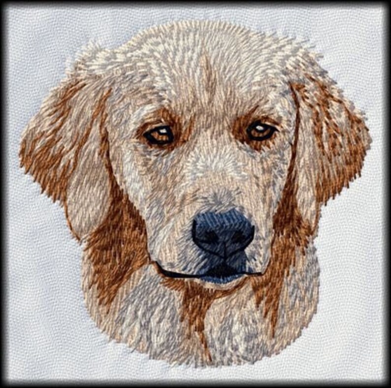 Golden Retriever Embroidered Patches & Hats Etsy