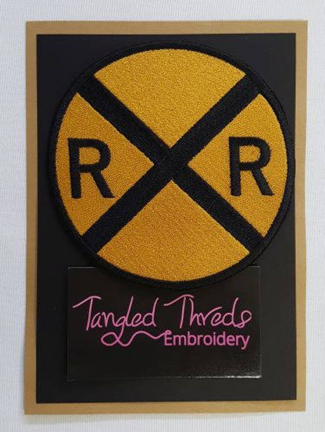 Railroad Crossing Sign, Train, Embroidered Patch - Etsy